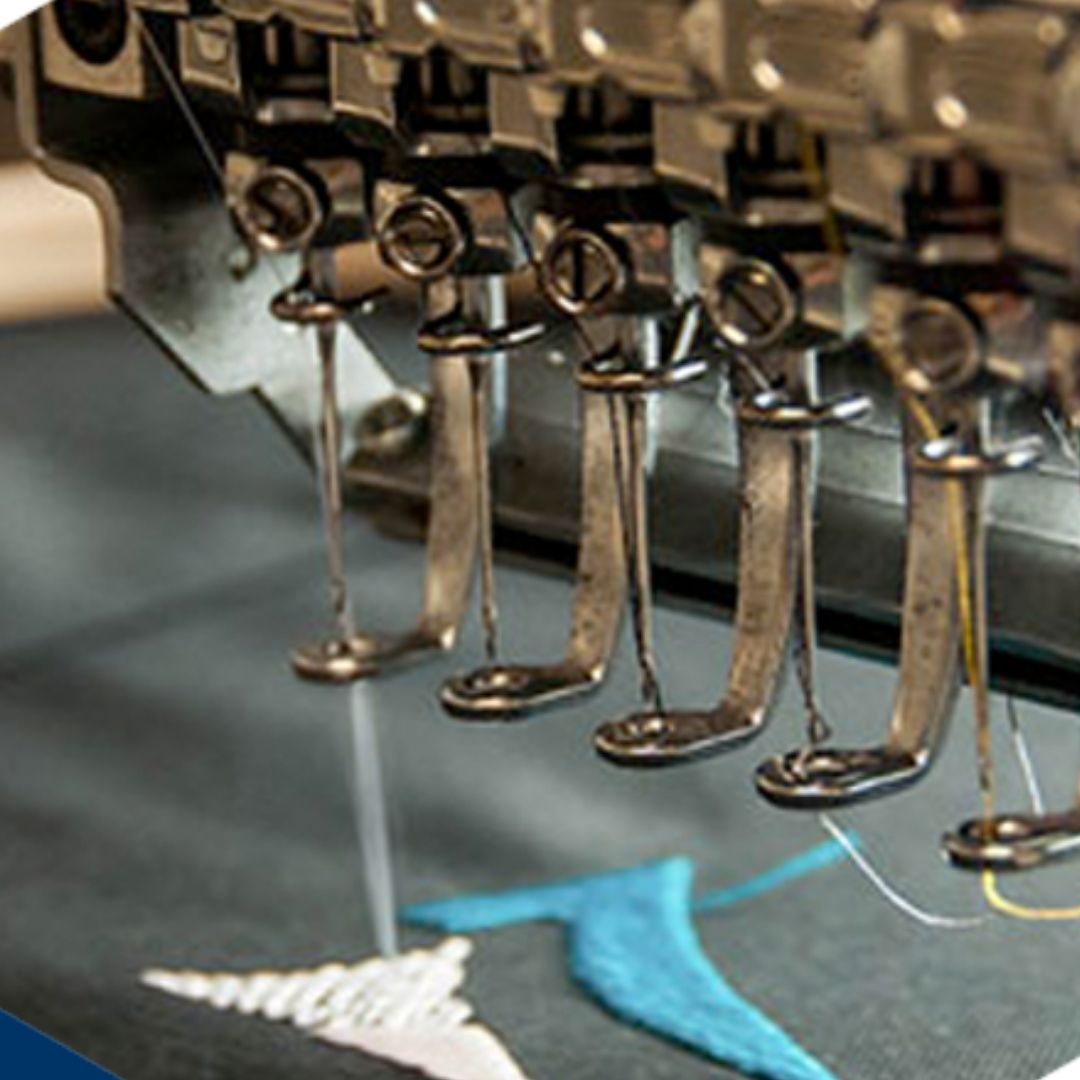 embroidery in progress